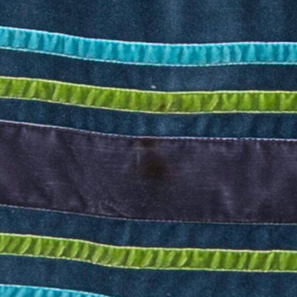 Boden turquoise blue green teal velvet ribbon skirt size 6 - Picture 9 of 9